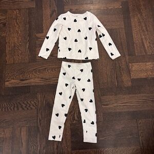 H&M Girls Cotton Shirt and Leggings Set 5T/6